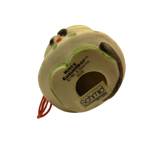 Kitty Cucumber Ornament Ellie Nightgown Schmid Shackman Ceramic Figurine 1985 - Picture 7 of 9